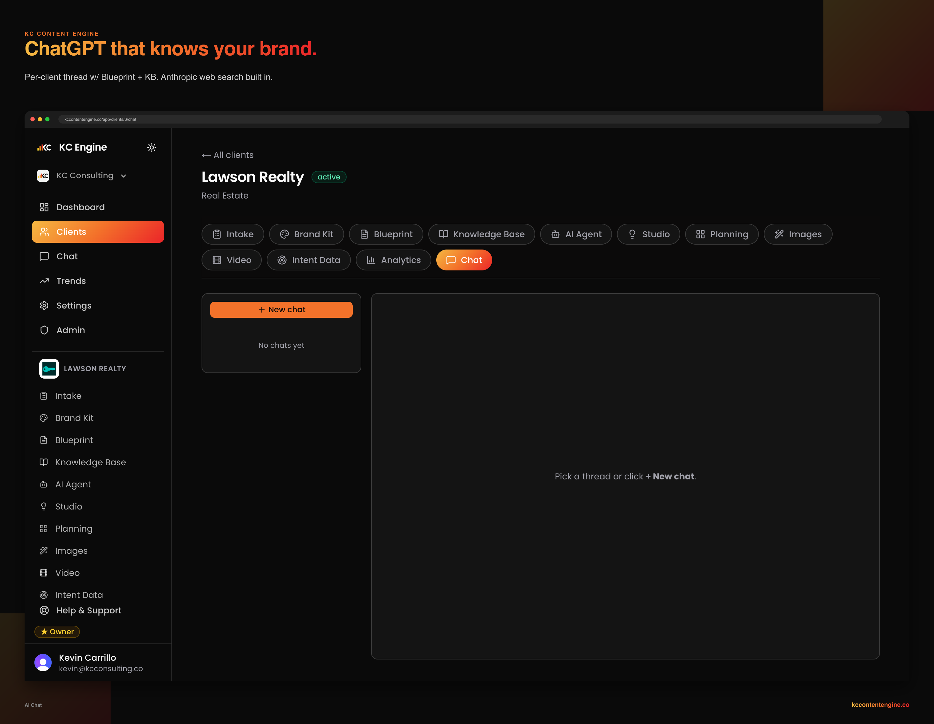 AI chat trained on brand data