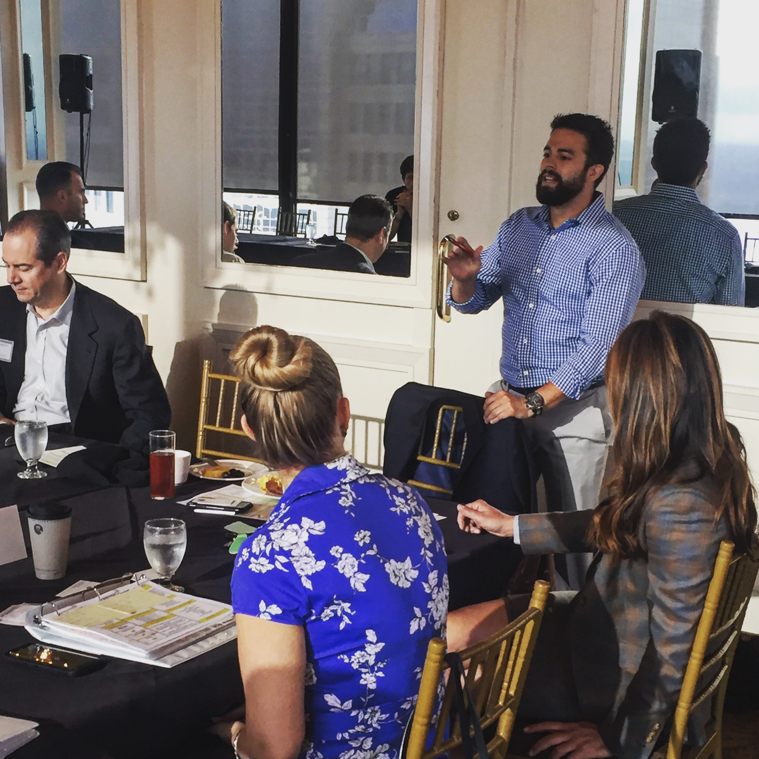 Kevin Carrillo leading a business workshop